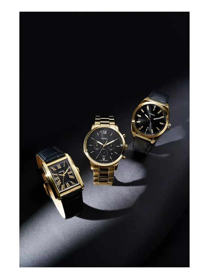 Мужские часы Neutra Chronograph с золотистым корпусом из нержавеющей стали, 44 мм Fossil — изображение 5 из 6
