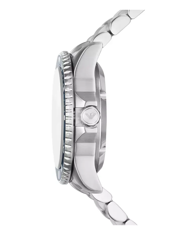 Мужские часы Sea Explorer с автоматическим механизмом, стальной браслет, 42 мм Emporio Armani — изображение 3 из 9