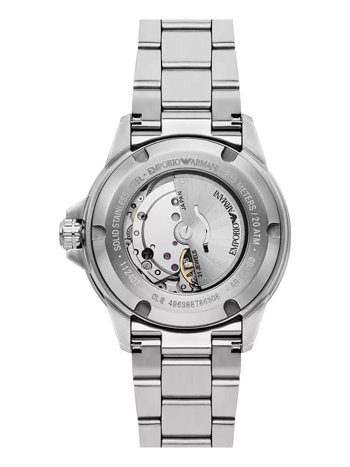 Мужские часы Sea Explorer с автоматическим механизмом, стальной браслет, 42 мм Emporio Armani — изображение 4 из 9