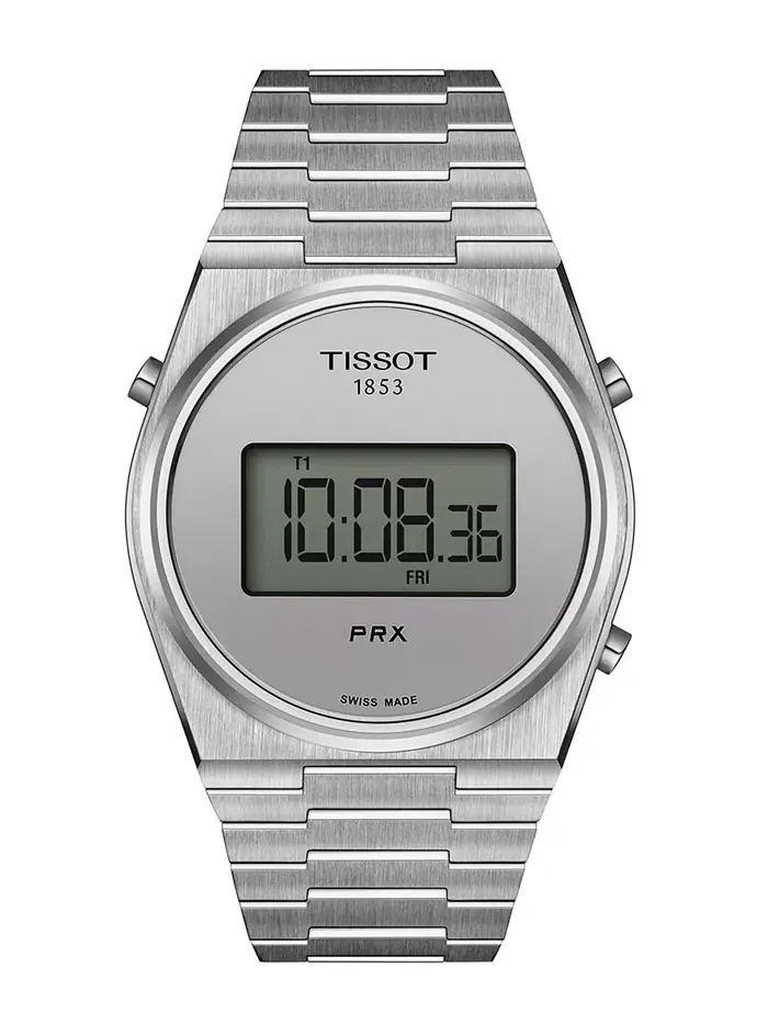 Мужские цифровые часы PRX со стальным браслетом, 40 мм Tissot