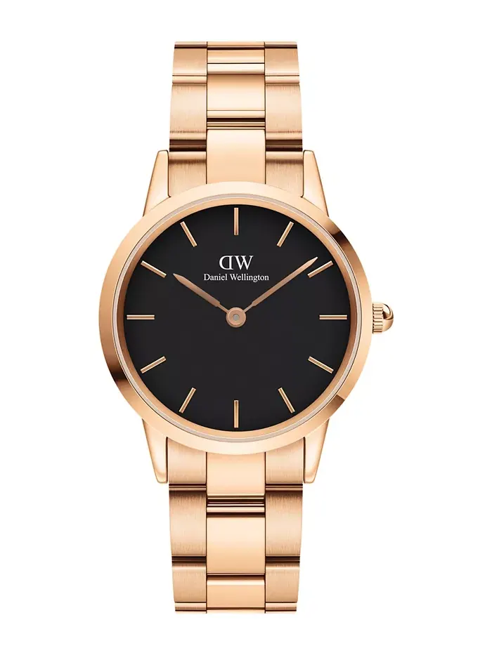 Женские часы Iconic Link из нержавеющей стали с розовым золотым покрытием, 32 мм Daniel Wellington
