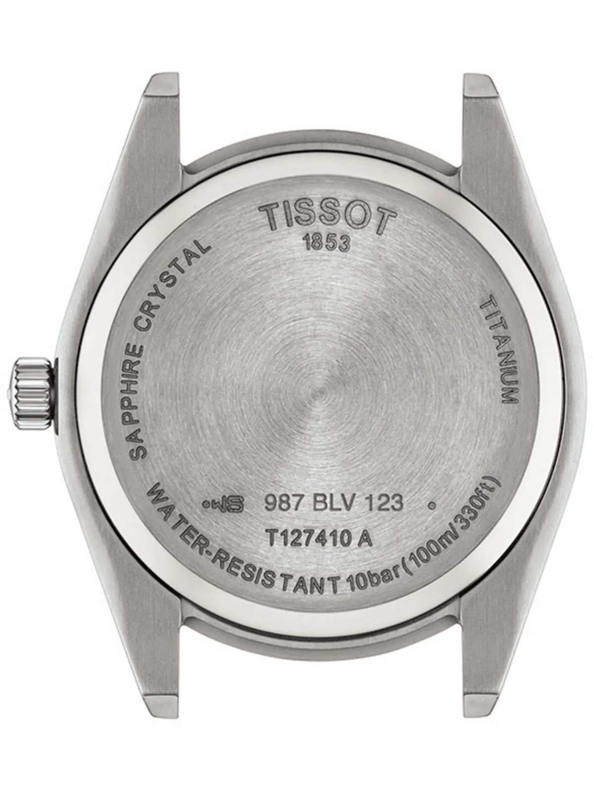 Мужские швейцарские часы Gentleman серого цвета с титановым браслетом, 40 мм Tissot — изображение 3 из 5, оттенок синий