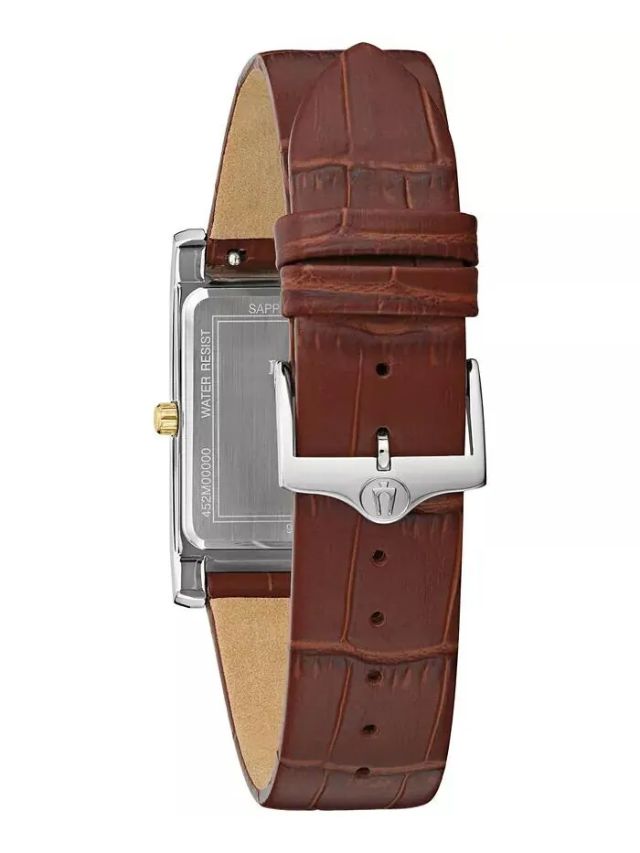 Мужские часы Sutton с коричневым кожаным ремешком, 29 мм Bulova — изображение 3 из 4
