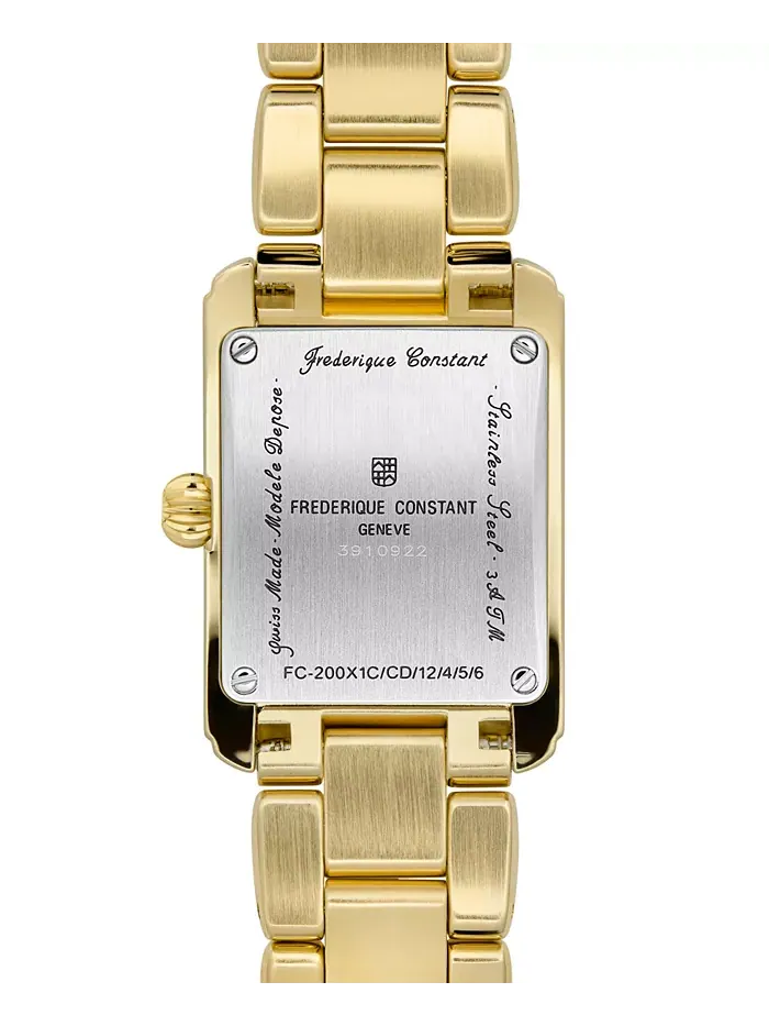 Женские часы-браслет Swiss Carree Diamond (1/20 ct. t.w.) золотистые из нержавеющей стали 23мм — изображение 3 из 5