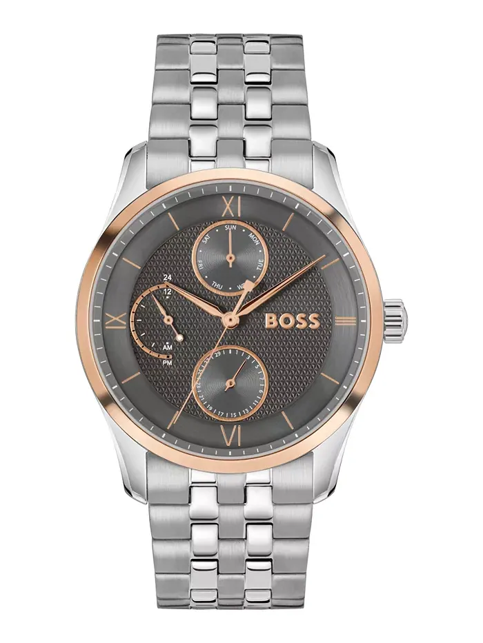 Мужские часы Principle Master Quartz Multifunction из нержавеющей стали, 41 мм Hugo Boss — изображение 1 из 3