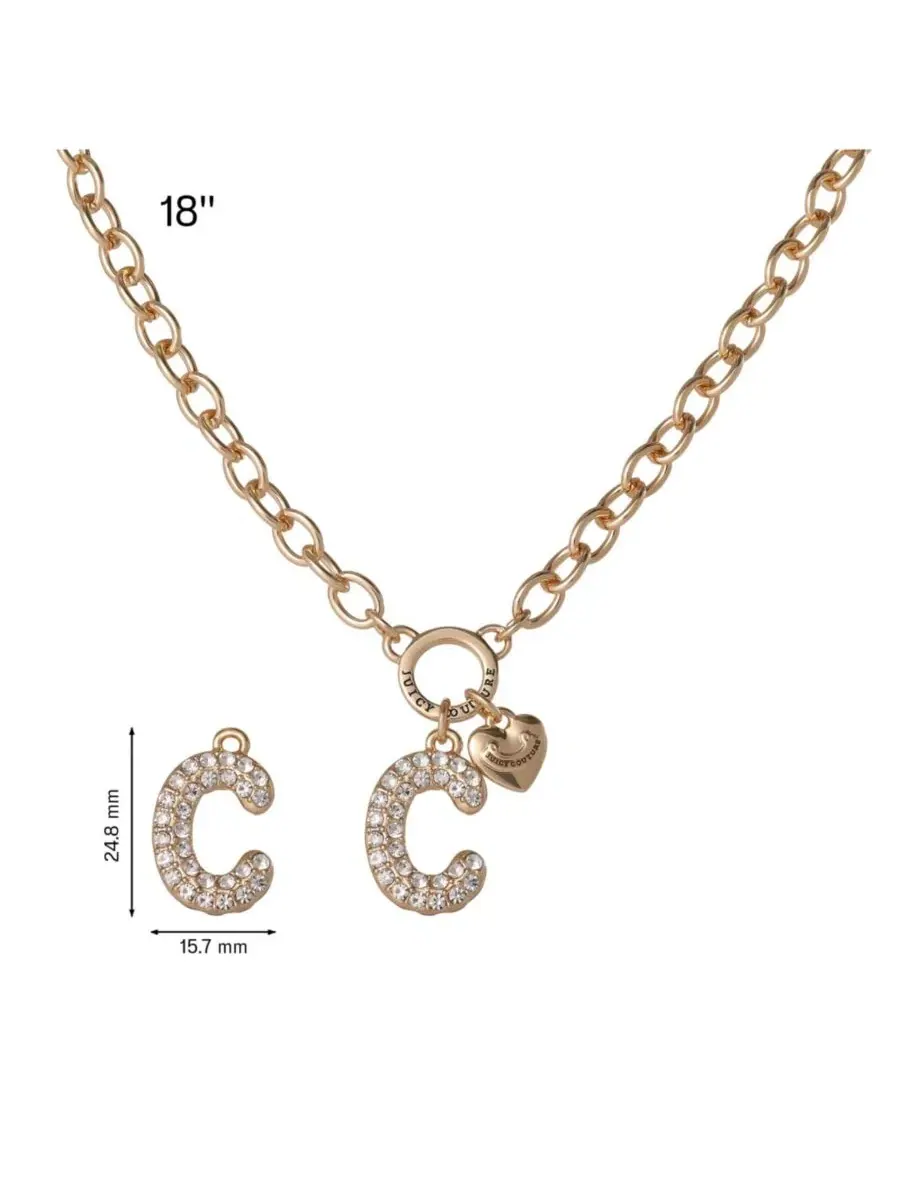 Кулон-подвеска с буквой C, 45 см, с цепочкой Juicy Couture, Letter C — изображение 2 из 7