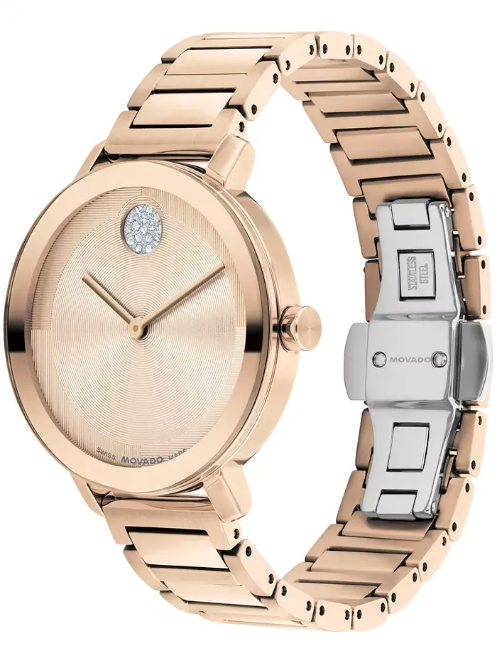 Женские часы Bold Evolution 2.0 Swiss Quartz с ионным покрытием, сталь, светло-розовое золото, 34 — изображение 2 из 3