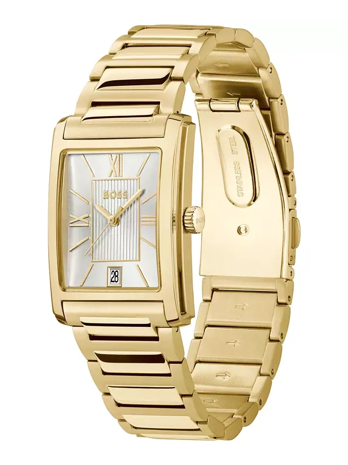 Мужские часы Principle Dress Quartz Basic Calendar Ionic Plated тонкий золотой стальной корпус, 28 — изображение 2 из 3
