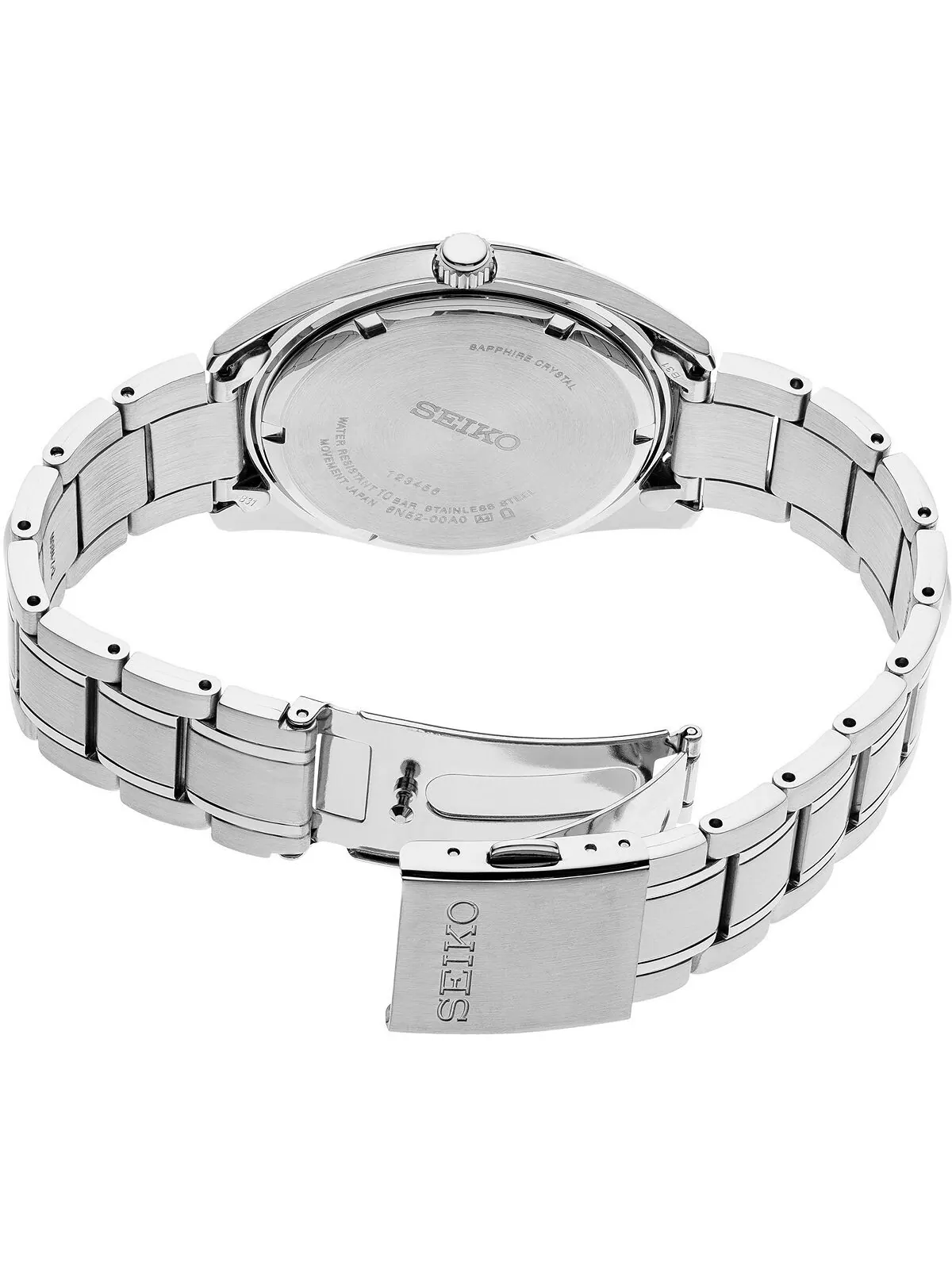 Мужские часы Essentials с браслетом из нержавеющей стали 40,2 мм Seiko — изображение 6 из 8, оттенок серебряный