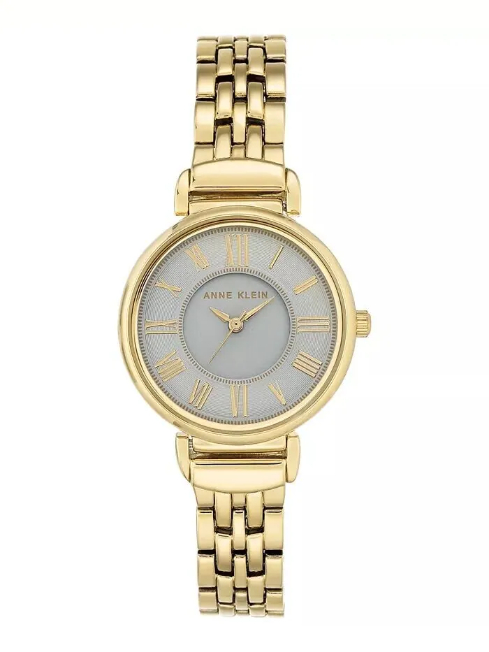 Женские золотистые часы-браслет 30 мм Anne Klein