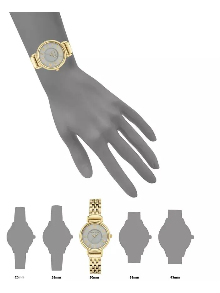 Женские золотистые часы-браслет 30 мм Anne Klein — изображение 4 из 5