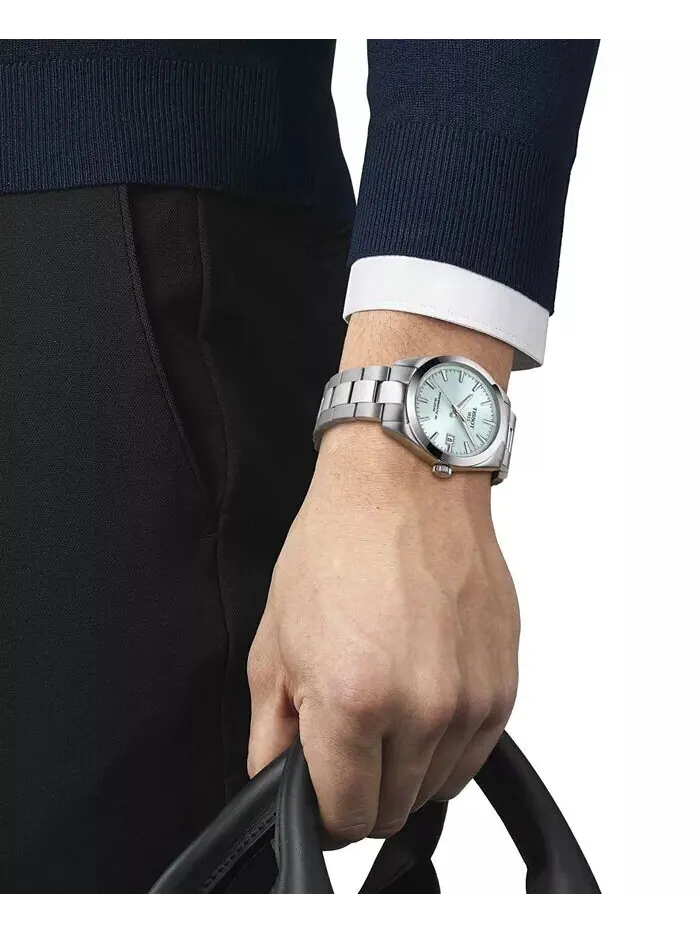 Мужской швейцарский автоматический браслет Gentleman Powermatic 80 из кремниевой нержавеющей стали — изображение 5 из 5
