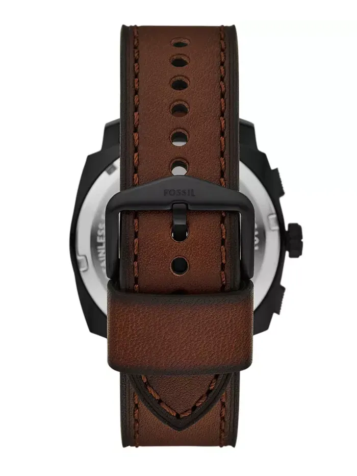 Мужские часы Machine Chronograph, черные, из нержавеющей стали, 44 мм Fossil — изображение 3 из 3