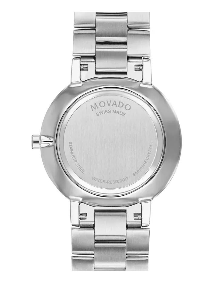 Мужские наручные часы Swiss Faceto Diamond (3/8 ct. t.w.) из нержавеющей стали, 39 мм Movado — изображение 3 из 5