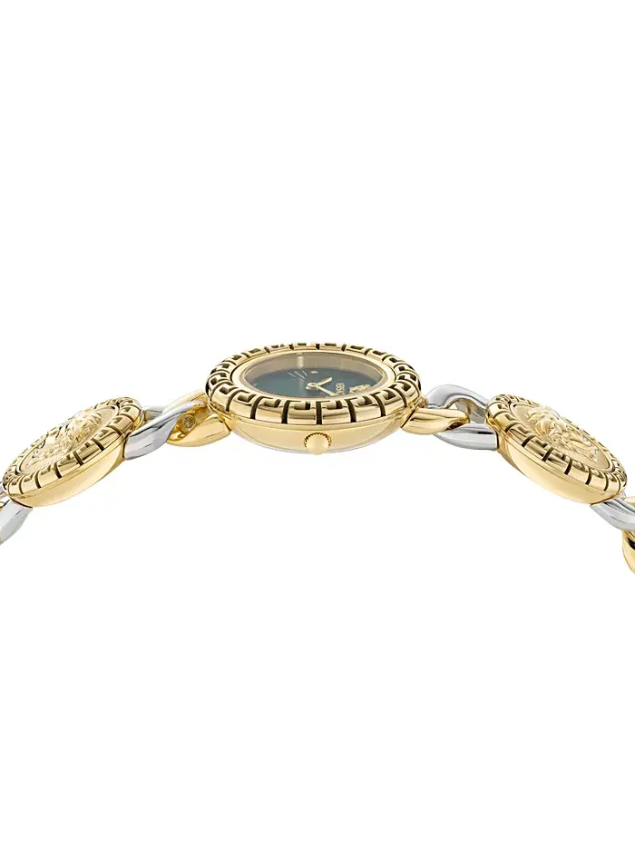 Женские часы Swiss La Greca Stud Icon с двухцветным браслетом-цепочкой 28mm Versace — изображение 2 из 3