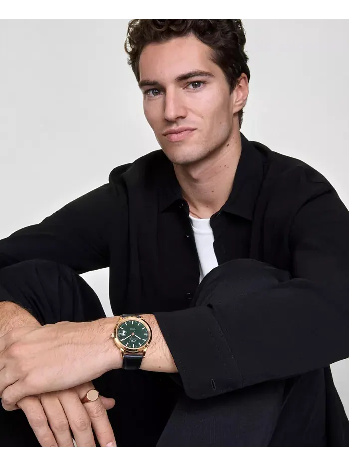 Мужские автоматические часы из черной кожи, 40 мм Daniel Wellington — изображение 5 из 7