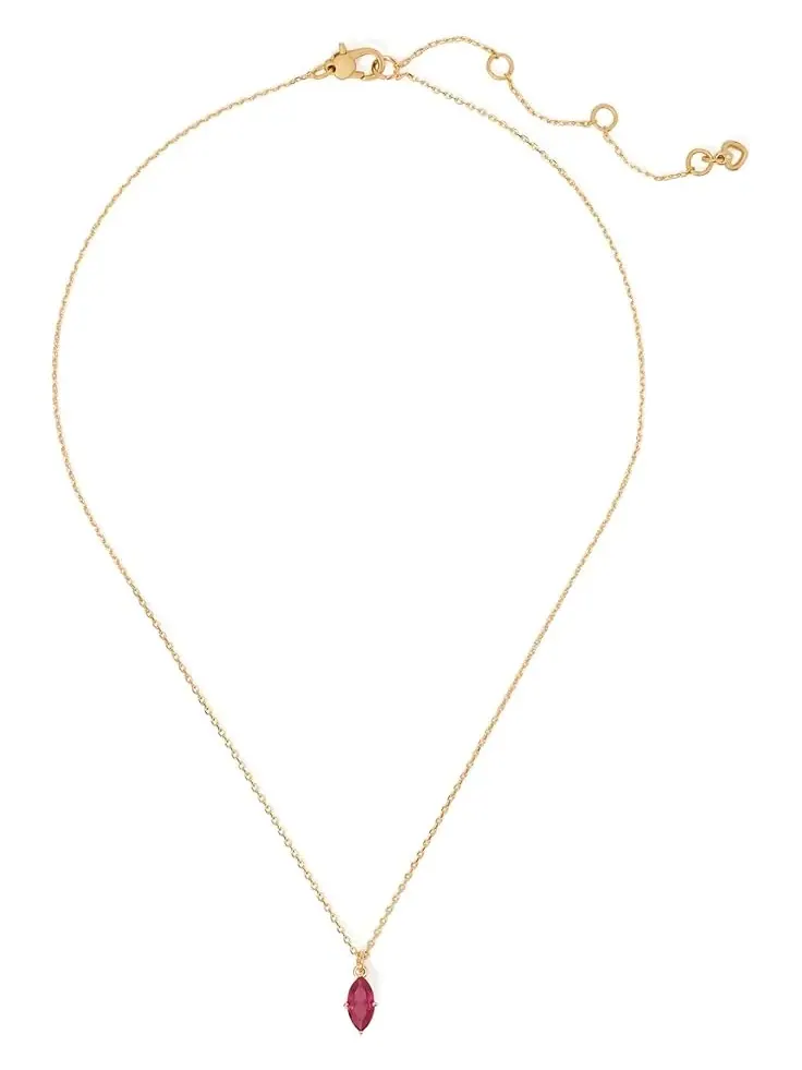 Женский кулон-солитер Signature Kate Spade New York — изображение 1 из 1, оттенок золотистый