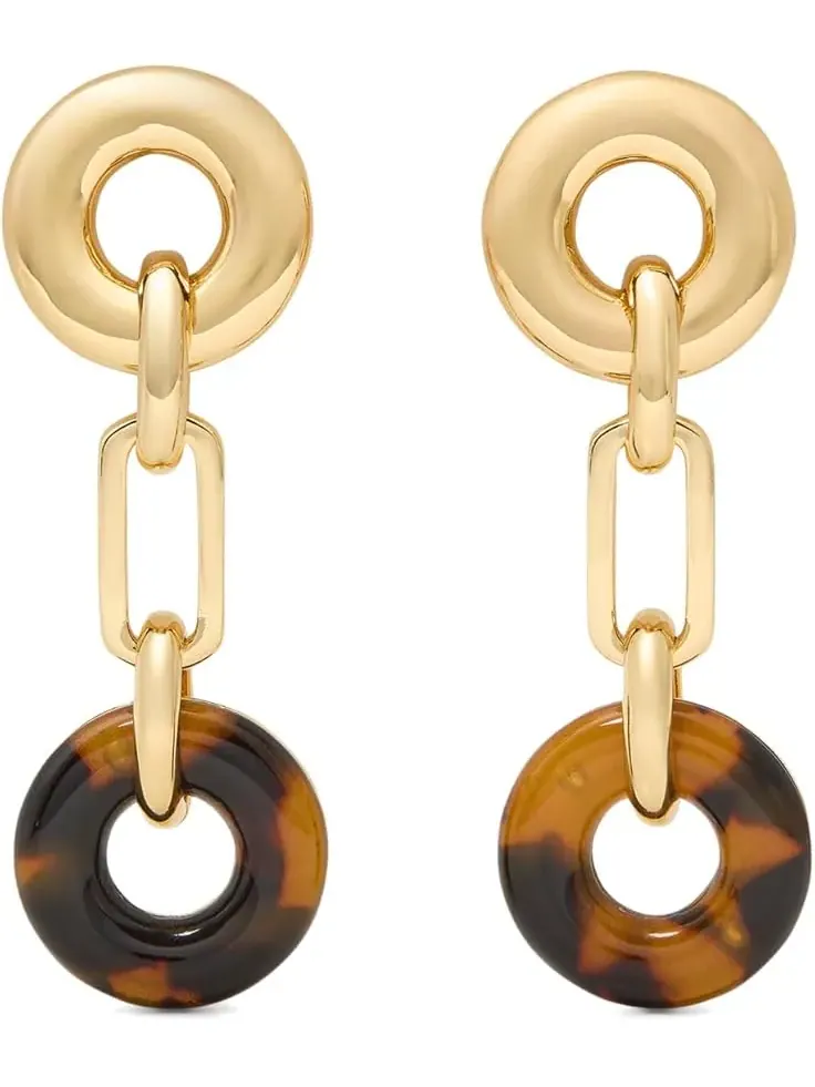 Женские серьги-кольца с переплетенными линиями Kate Spade New York — изображение 1 из 1, оттенок коричневый