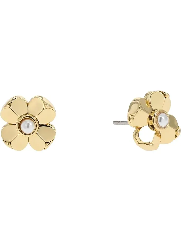 Женские серьги-гвоздики «Расплавленное стекло» Kate Spade New York — изображение 1 из 2, оттенок золотистый кремовый