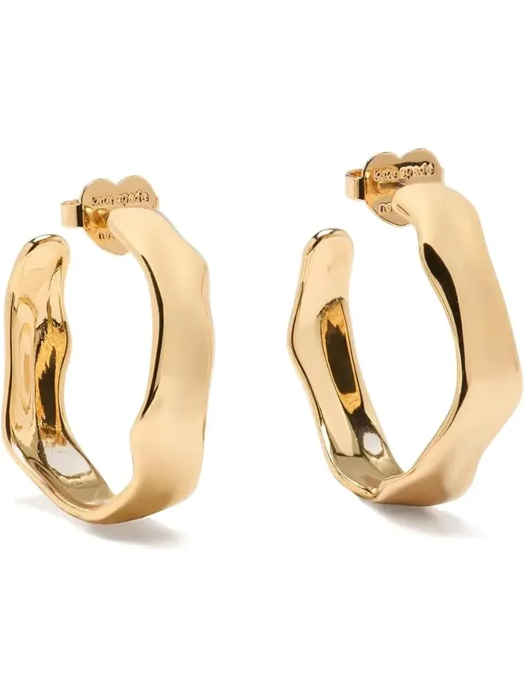 Women's Kate Spade New York Molten Hoops — изображение 1 из 2, оттенок золото