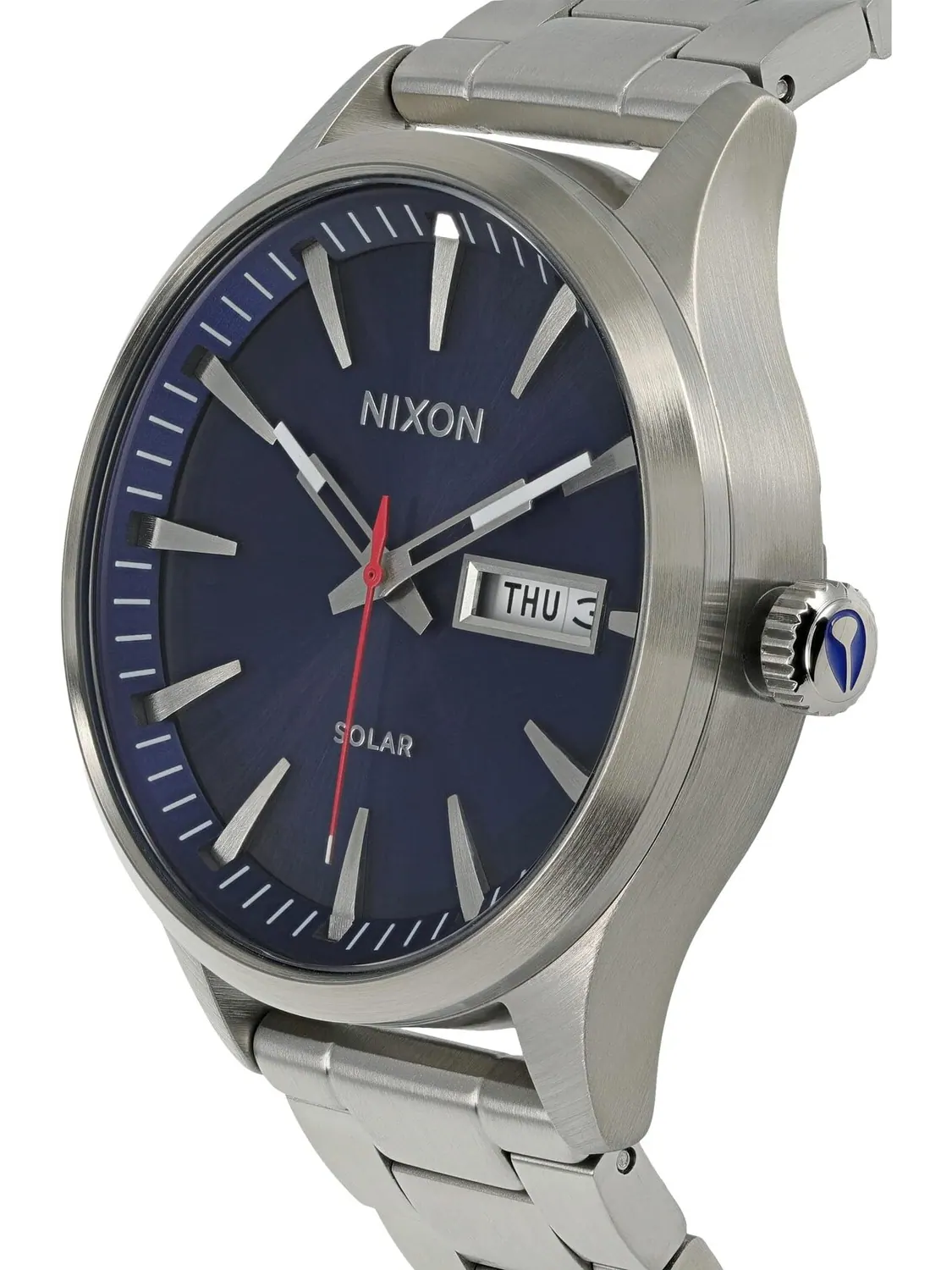 Часы Sentry Solar Stainless Steel Nixon — изображение 2 из 3, оттенок темно-синий/серебристый
