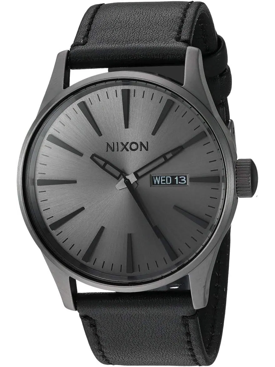 Часы Sentry Leather Nixon — изображение 1 из 3, оттенок черный