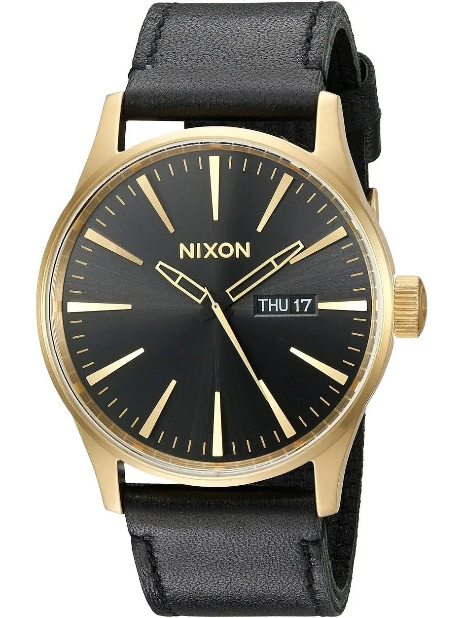 Часы Sentry Leather Nixon — изображение 1 из 3, оттенок черный