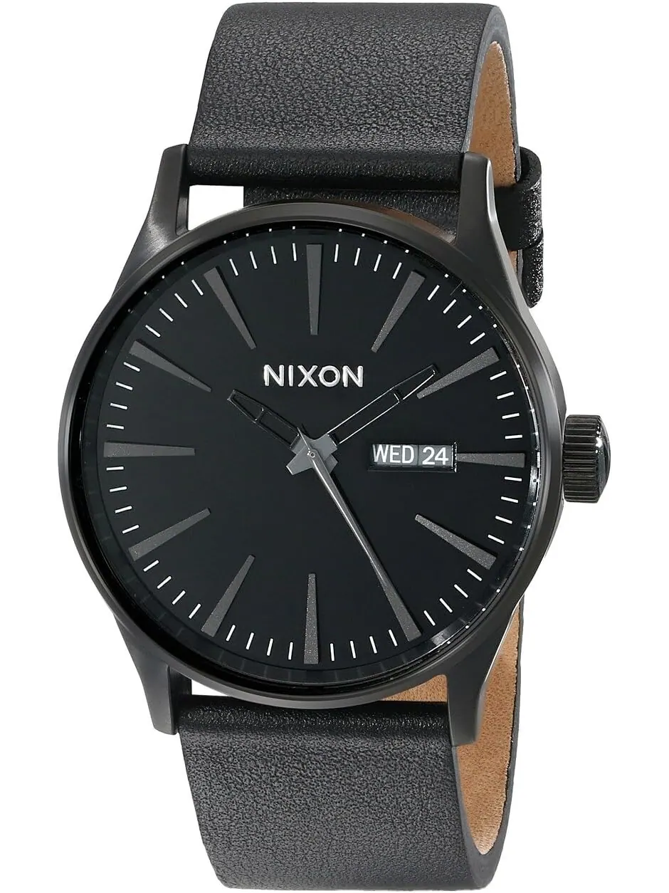 Часы Sentry Leather Nixon — изображение 1 из 5, оттенок черный