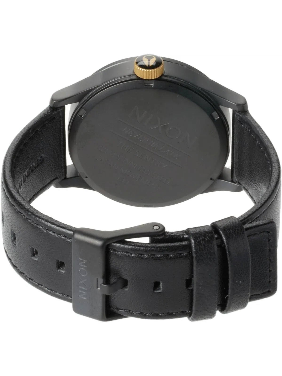 Часы Sentry Leather Nixon — изображение 3 из 5, оттенок черный/золотистый