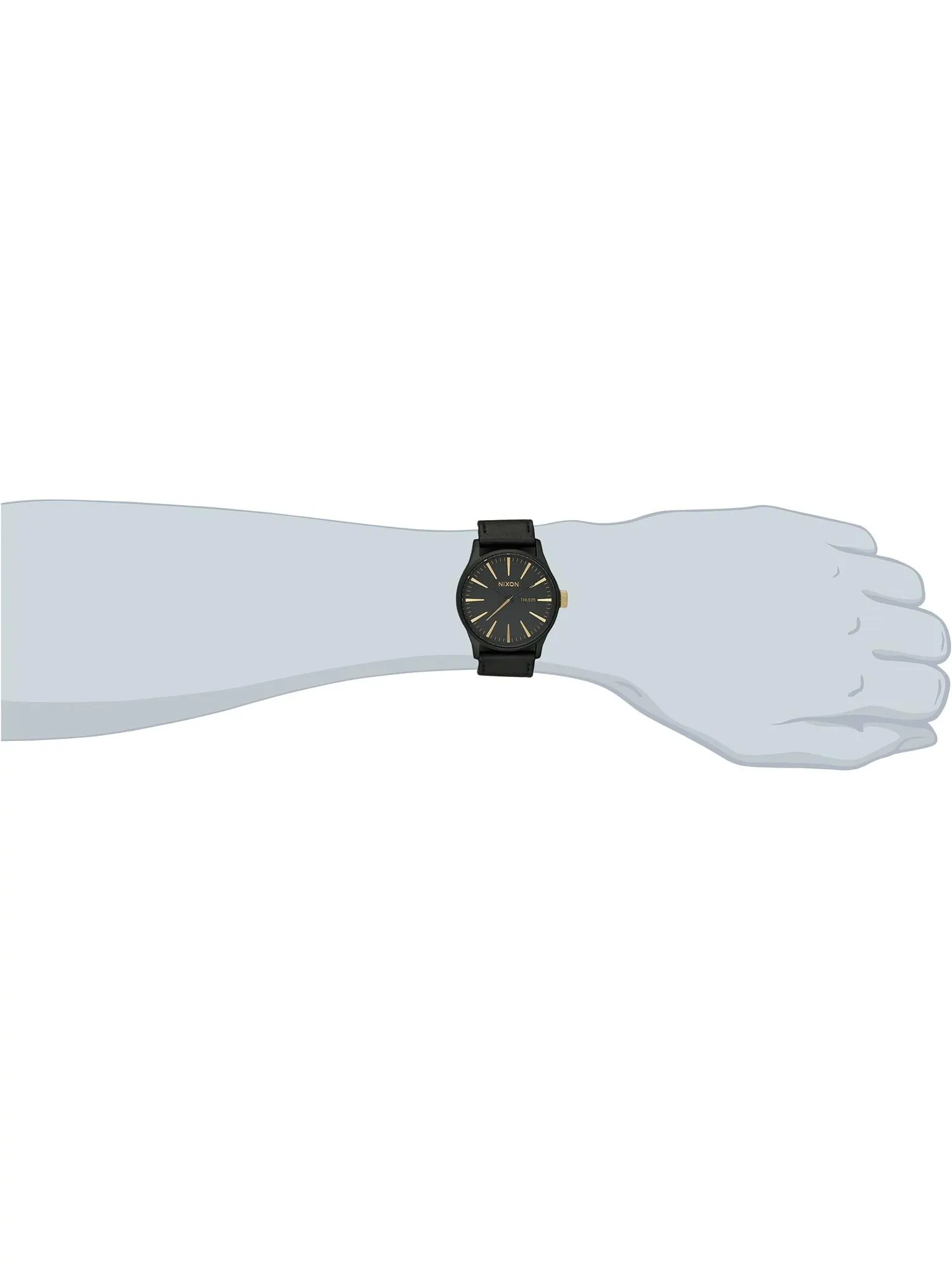 Часы Sentry Leather Nixon — изображение 5 из 5, оттенок черный/золотистый