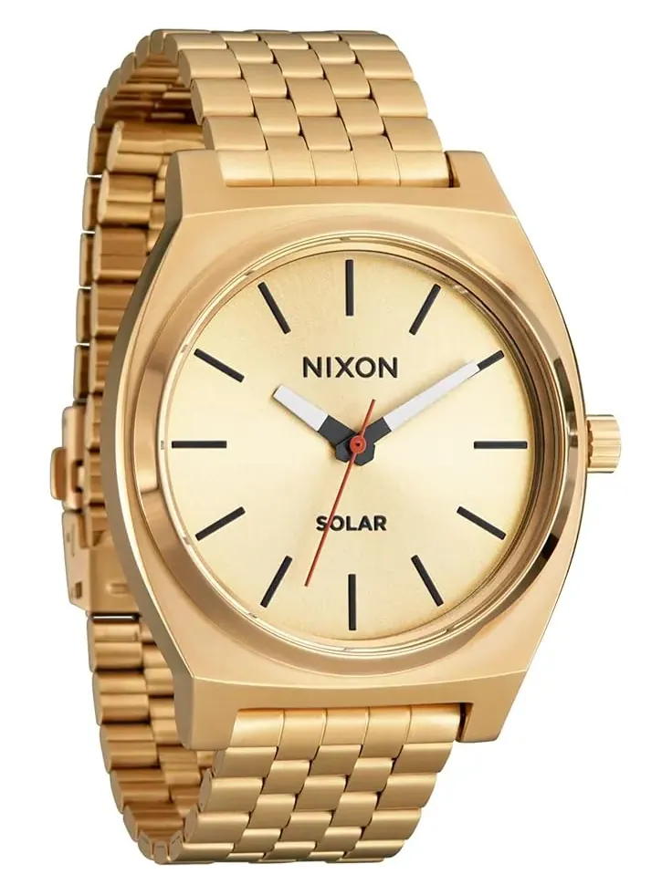 Мужские часы на солнечных батареях Nixon — изображение 1 из 4, оттенок золотистый/черный