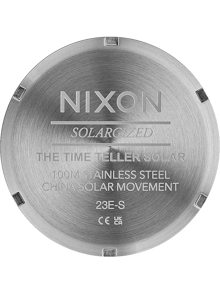 Мужские часы на солнечных батареях Nixon — изображение 4 из 4, оттенок серебристый