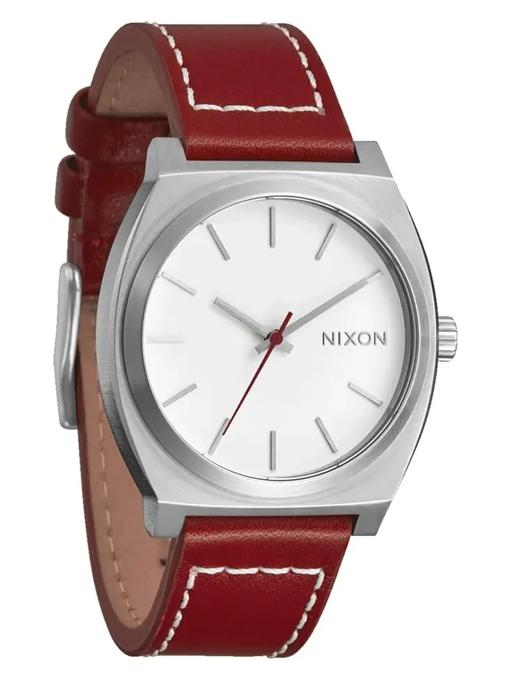 Мужские кожаные часы Time Teller Nixon — изображение 1 из 4, оттенок серебристый