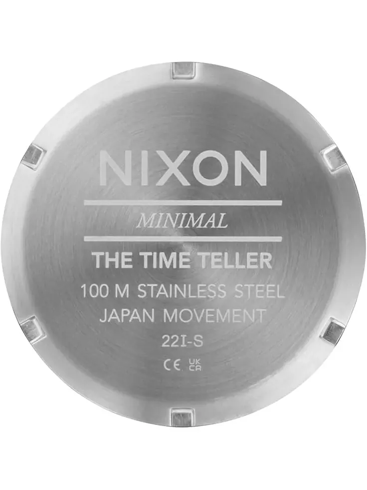Мужские кожаные часы Time Teller Nixon — изображение 4 из 4, оттенок серебристый