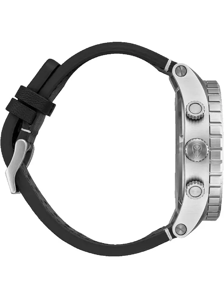 Мужские кожаные часы Chrono 51-30 Nixon — изображение 2 из 5, оттенок серебристый/черный