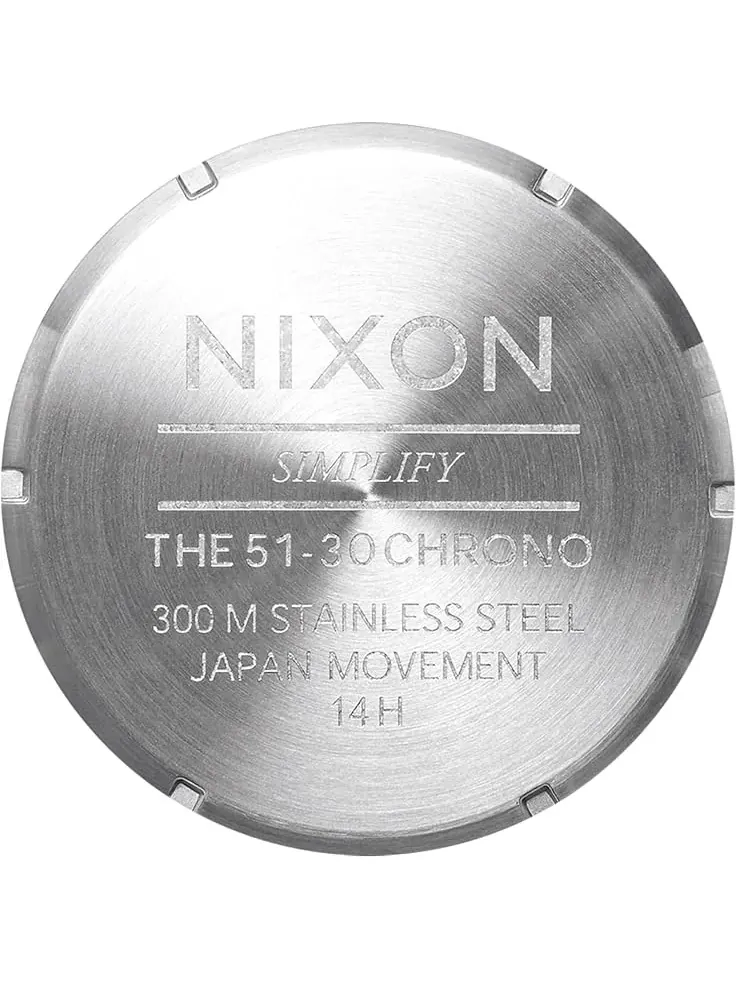 Мужские кожаные часы Chrono 51-30 Nixon — изображение 5 из 5, оттенок серебристый/черный