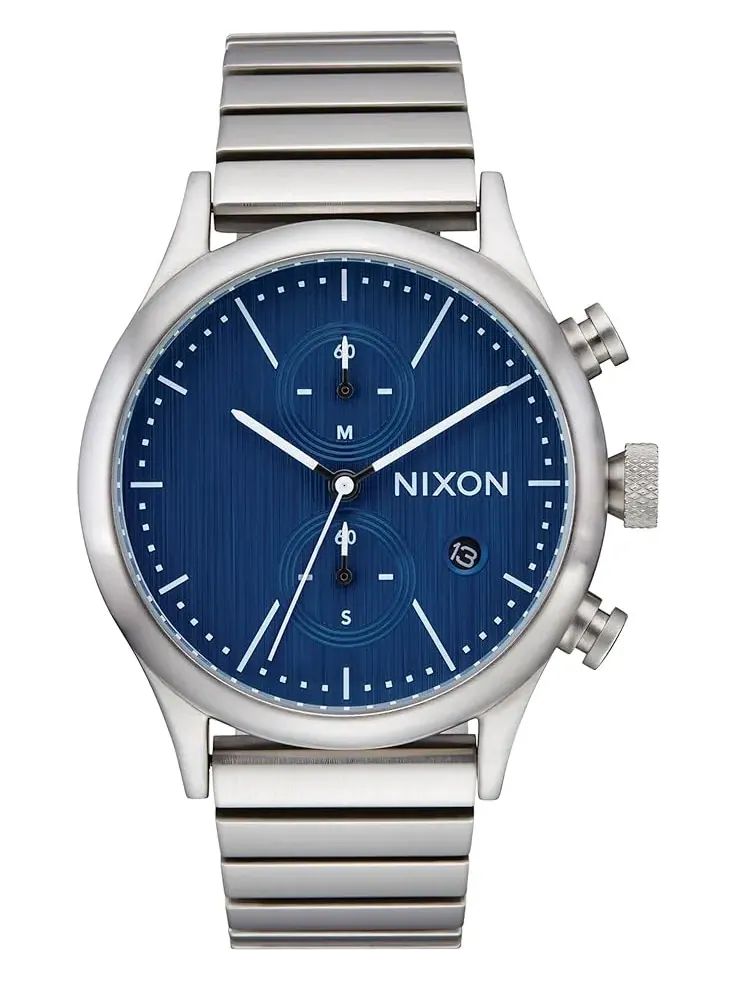 Men's Nixon Station Chrono — изображение 1 из 4, оттенок серебристый/индиго