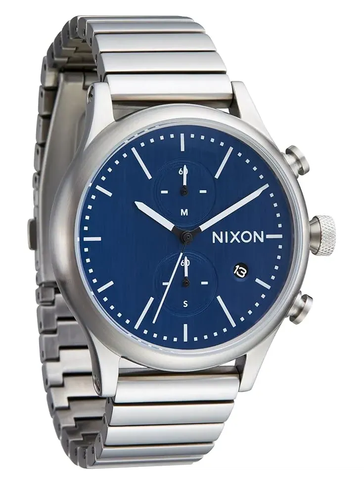 Men's Nixon Station Chrono — изображение 3 из 4, оттенок серебристый/индиго