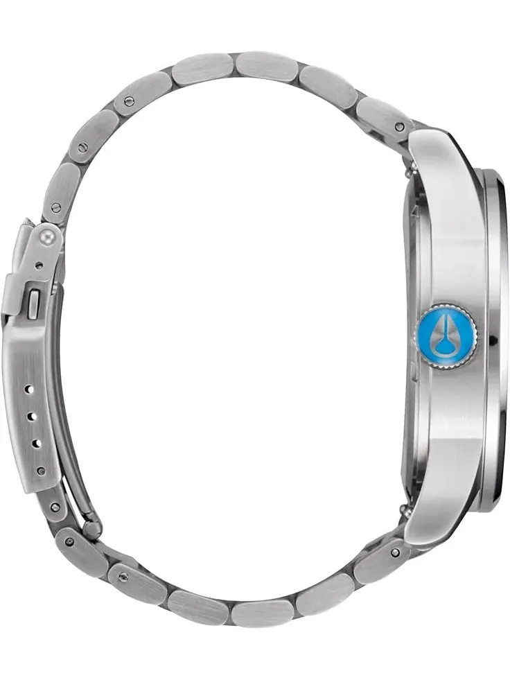 Мужские часы Sentry из нержавеющей стали Nixon — изображение 2 из 3, оттенок серебристый/синий