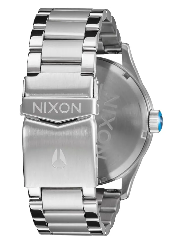 Мужские часы Sentry из нержавеющей стали Nixon — изображение 3 из 3, оттенок серебристый/синий