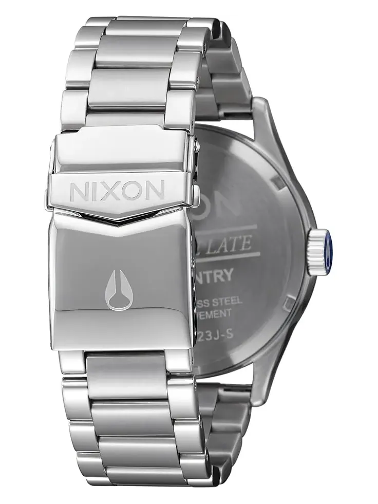 Мужские часы Sentry из нержавеющей стали Nixon — изображение 2 из 4, оттенок серебристый/индиго