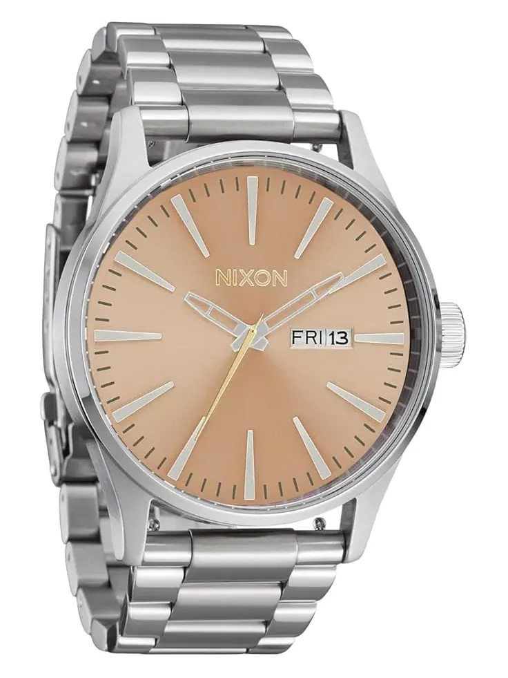 Мужские часы Sentry из нержавеющей стали Nixon — изображение 1 из 3, оттенок серебристый