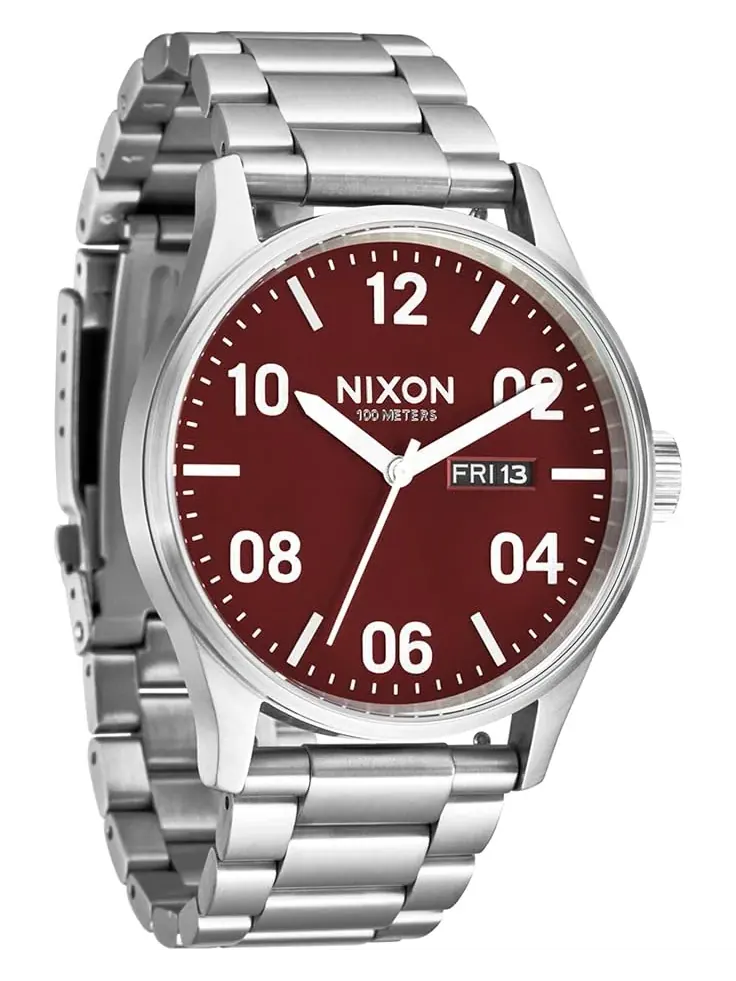 Мужские часы Sentry из нержавеющей стали Nixon — изображение 1 из 4, оттенок серебристый