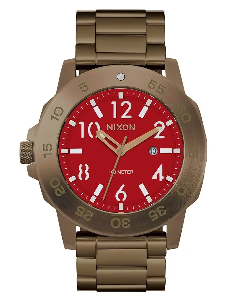 Men's Nixon Smyth 44 — изображение 1 из 4, оттенок хаки/красный