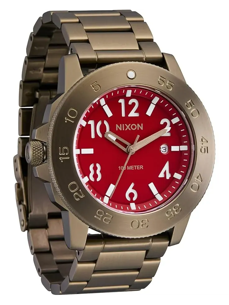 Men's Nixon Smyth 44 — изображение 3 из 4, оттенок хаки/красный