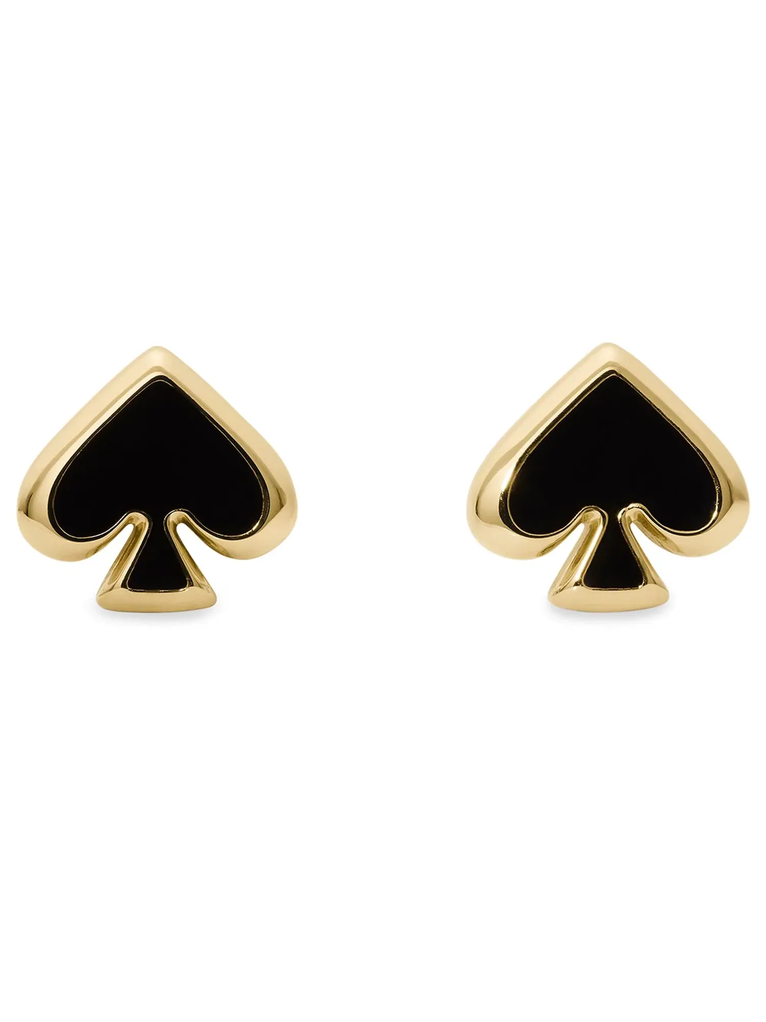 Эмалированные серьги-гвоздики Everyday Spade Kate Spade New York — изображение 1 из 2, оттенок черный