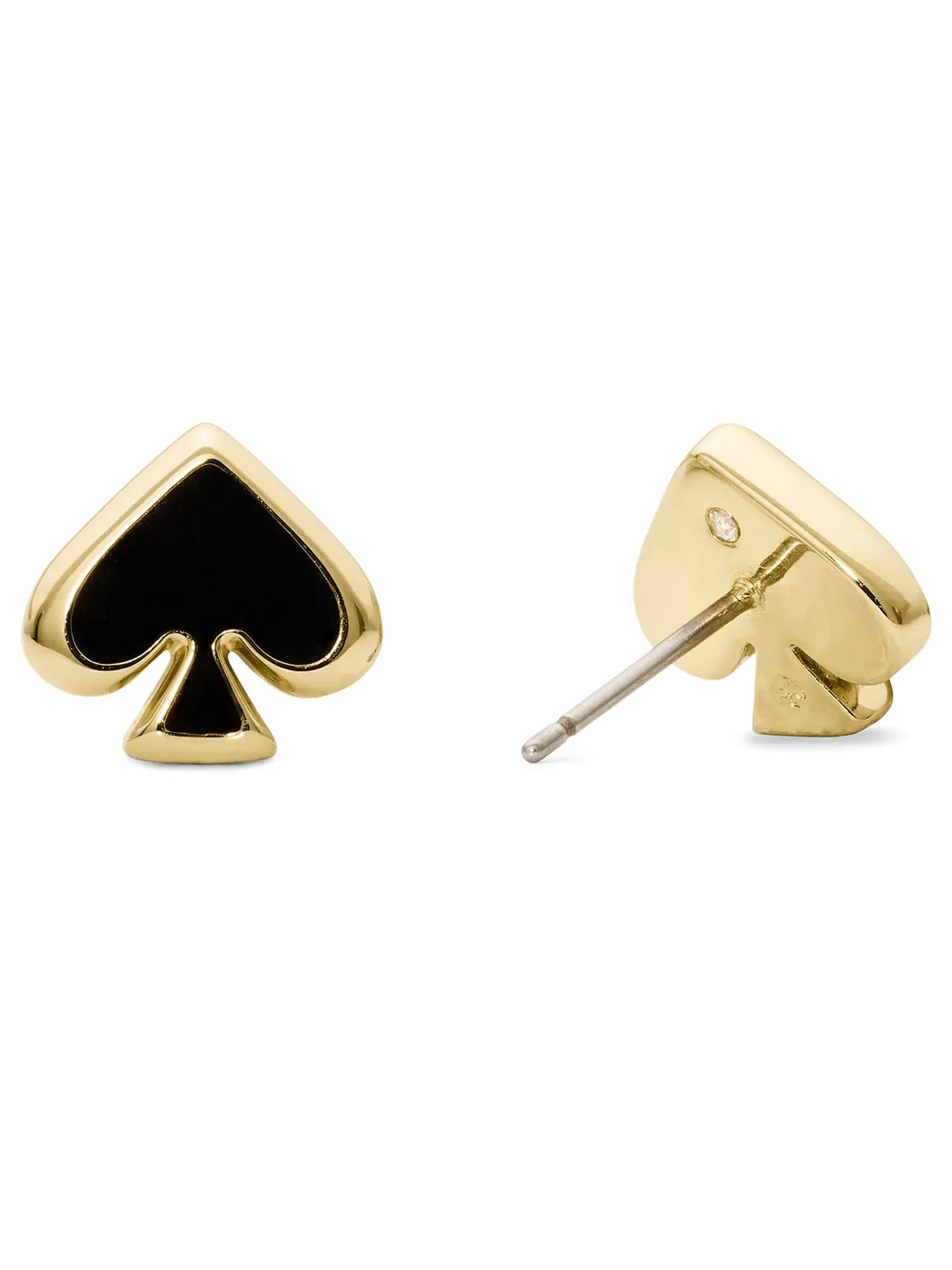 Эмалированные серьги-гвоздики Everyday Spade Kate Spade New York — изображение 2 из 2, оттенок черный