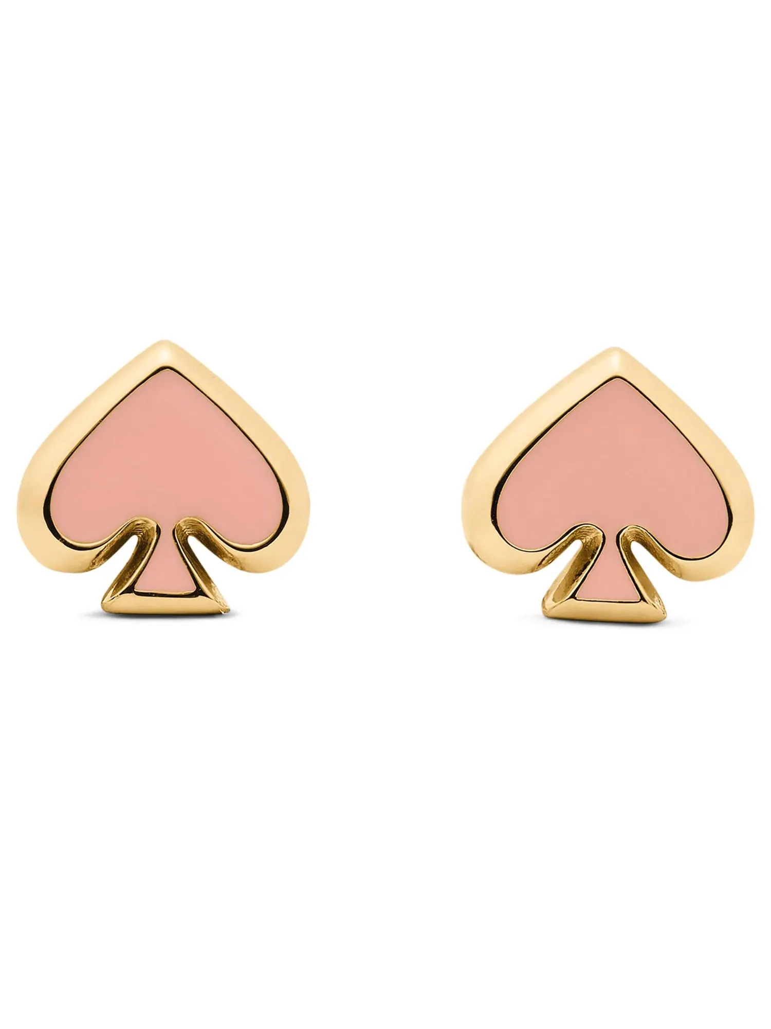 Эмалированные серьги-гвоздики Everyday Spade Kate Spade New York — изображение 1 из 2, оттенок розовый