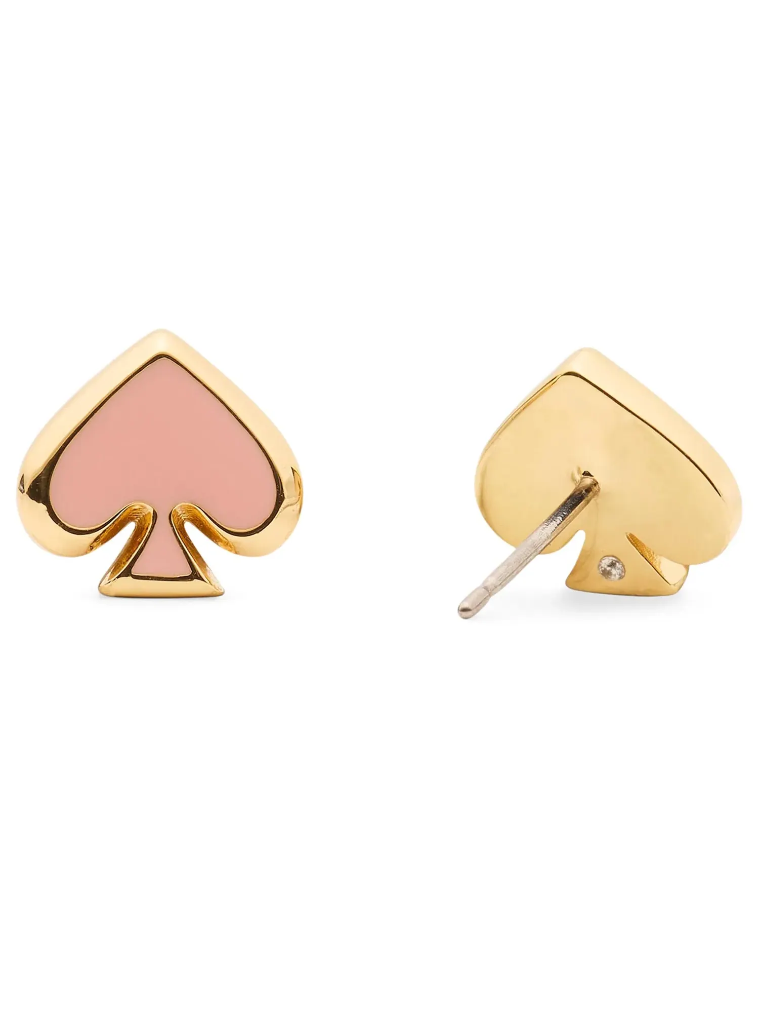 Эмалированные серьги-гвоздики Everyday Spade Kate Spade New York — изображение 2 из 2, оттенок розовый
