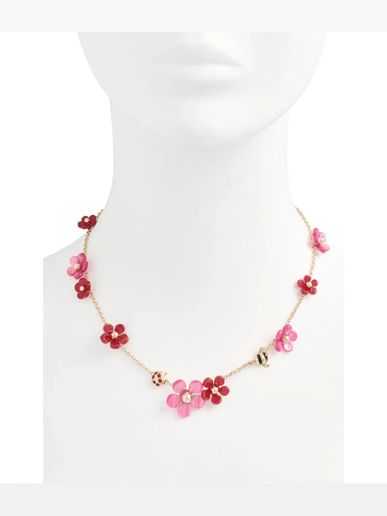 Ожерелье Summer Daze Flower Scatter Necklace Kate Spade New York — изображение 2 из 3, оттенок красный мульти